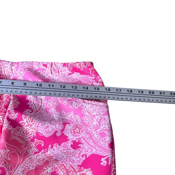 IBKUL Pascha Pants Women’s 4 Pink Baroque Floral Paisley Golf Active Pockets - Picture 8 of 11